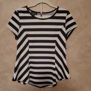 Black and white striped top